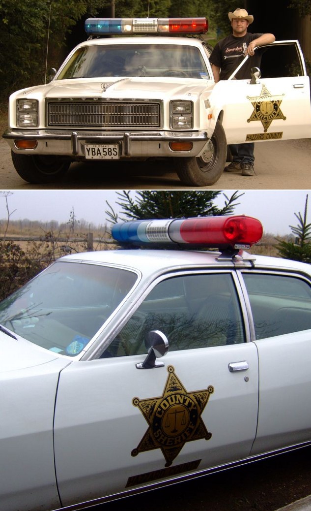 Dukes of Hazzard Sheriff car decals set. Retro Rides